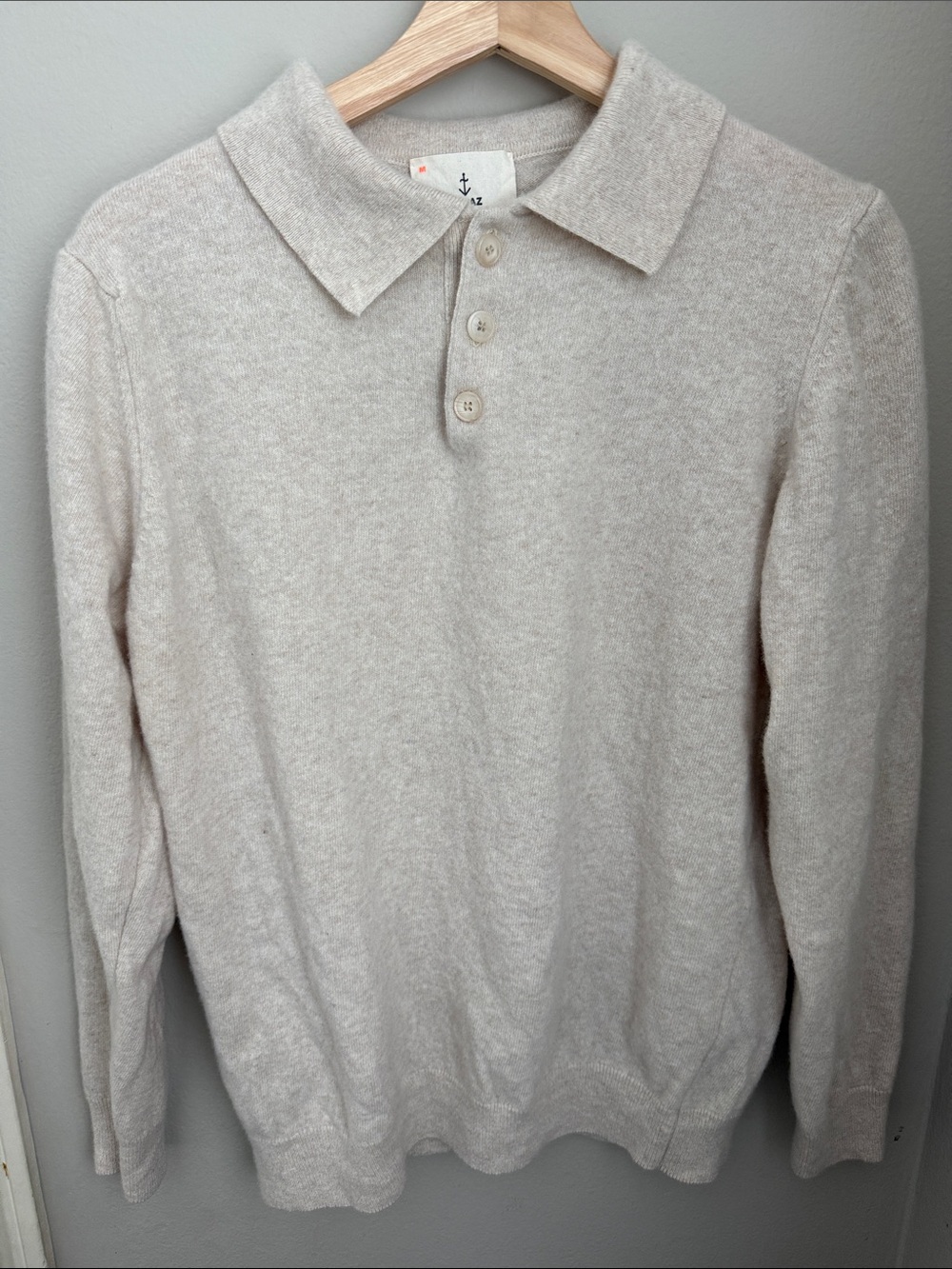 La Paz Men’s Wool Collared Pullover Sweater Size M